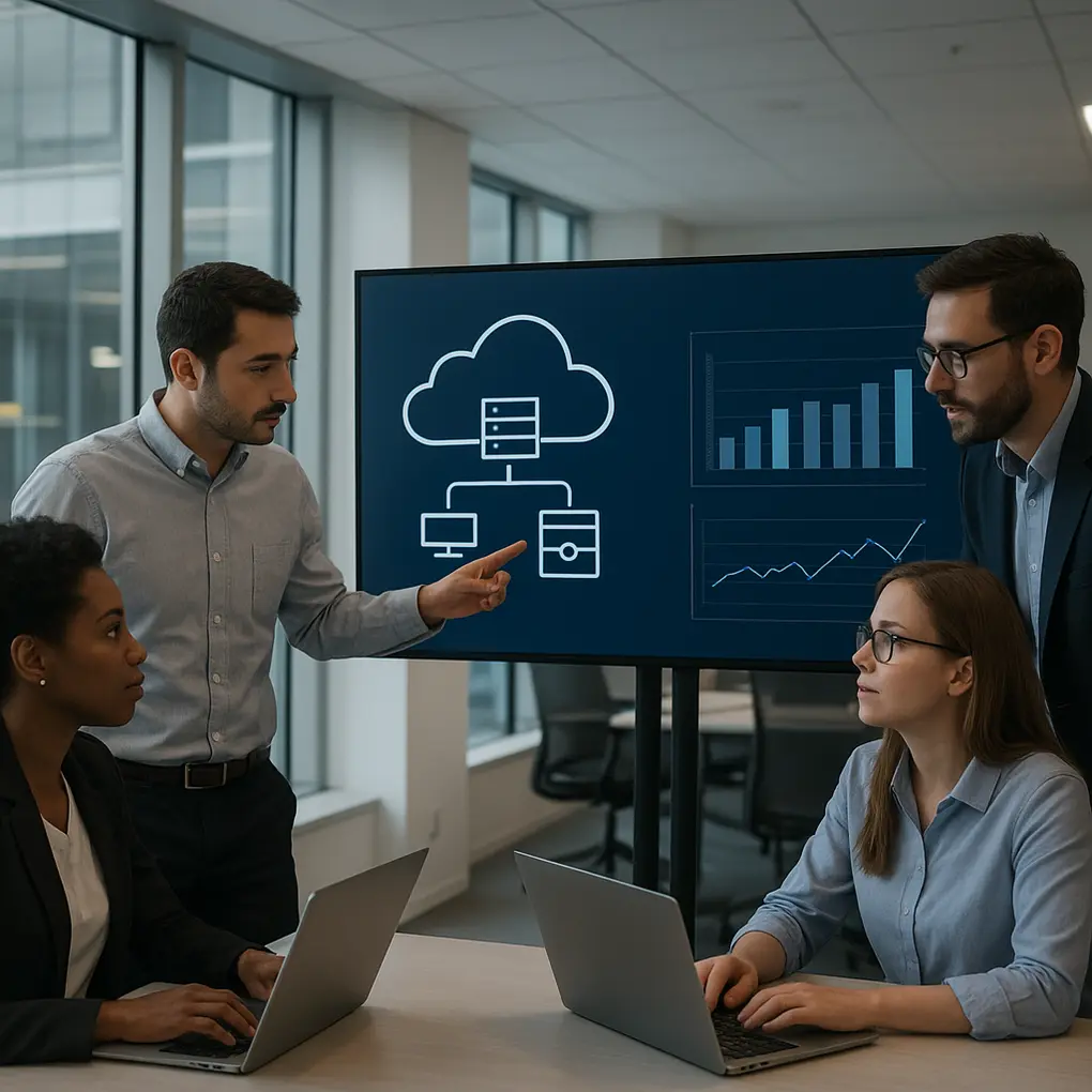 Estrategia cloud empresarial en un entorno corporativo moderno