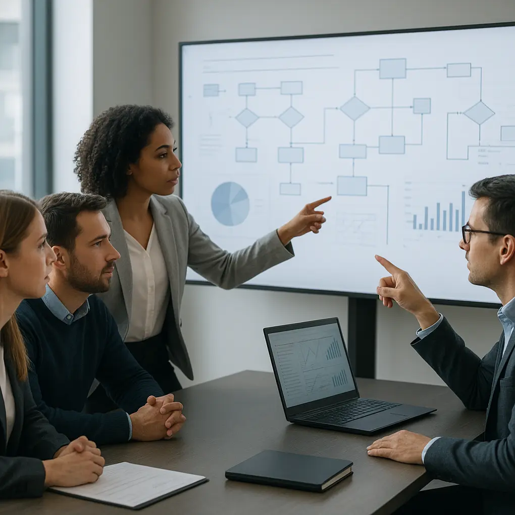 automatización de procesos con IA en entorno empresarial